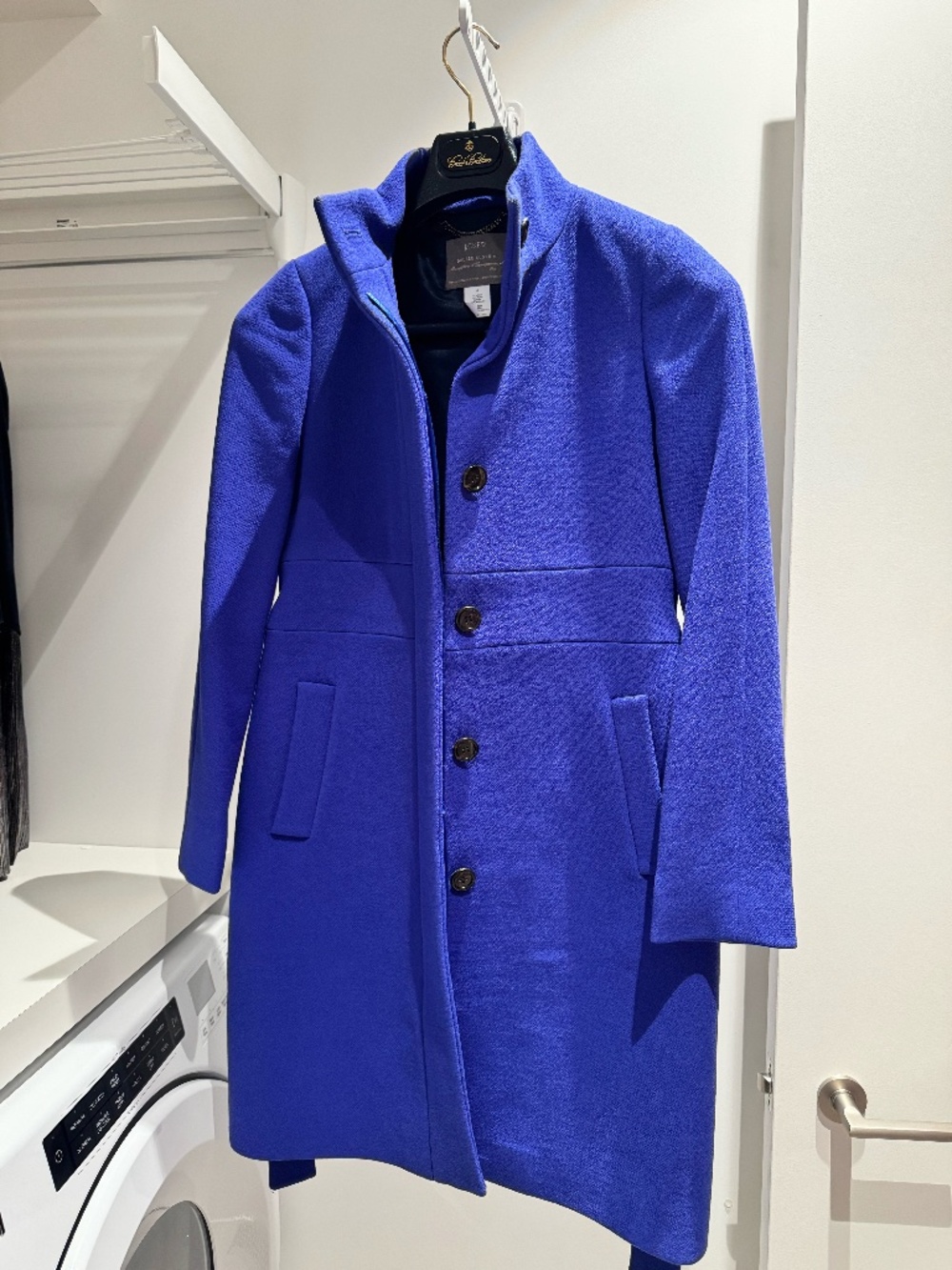 Cobalt Blue J Crew coat wool blend